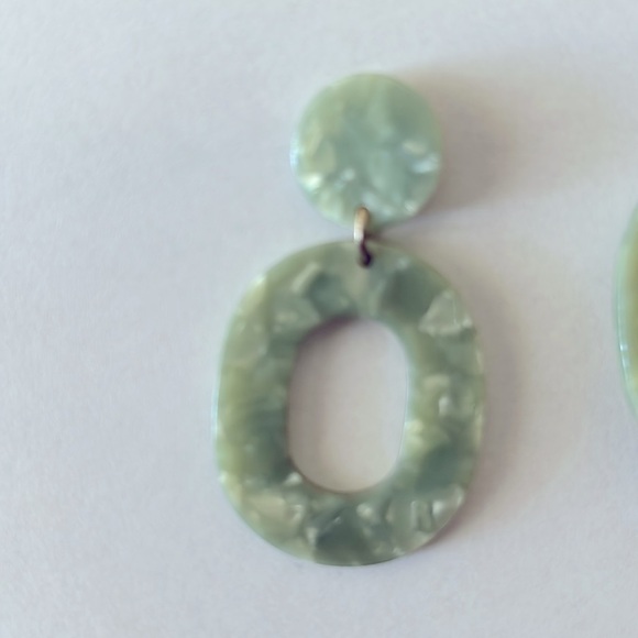 Jade Geometric Earrings - Picture 2 of 2